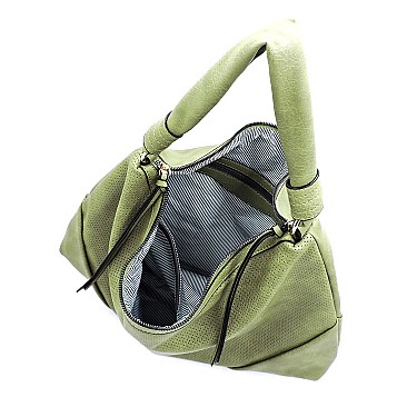 Perforated Laser Cut Shoulder Bag Hobo