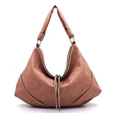 Perforated Laser Cut Shoulder Bag Hobo