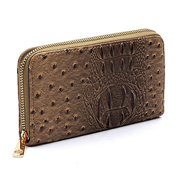 Ostrich Croc 2-in-1 Boxy Satchel