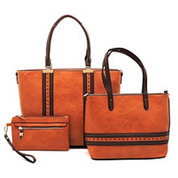 Laser Cut Stripe 3-in-1 Shopper