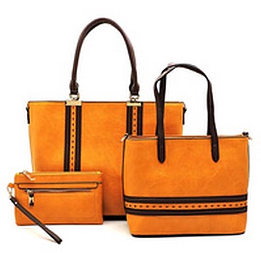 Laser Cut Stripe 3-in-1 Shopper