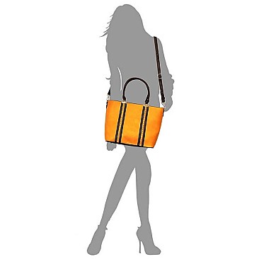 Laser Cut Stripe 3-in-1 Shopper