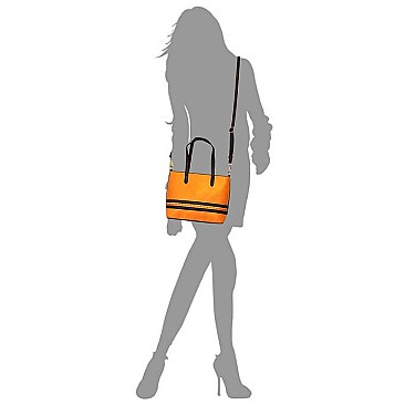 Laser Cut Stripe 3-in-1 Shopper