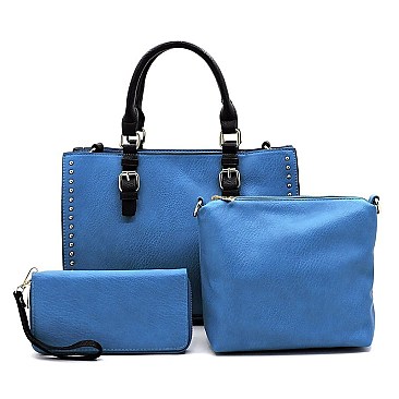 Studded Boxy 3-in-1 Satchel