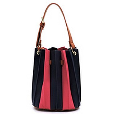 Multi Accordion Stripe 2-in-1 Bucket Bag