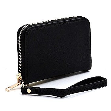 Saffiano Textured Padlock 2-in-1