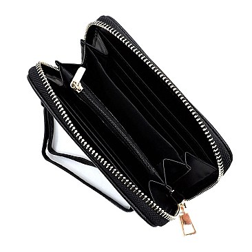Saffiano Textured Padlock 2-in-1