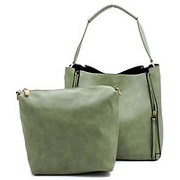 Fashion Zipper Python 2-in-1 Bucket