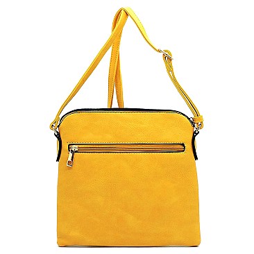 Monogram Print Tassel Accent Cross Body