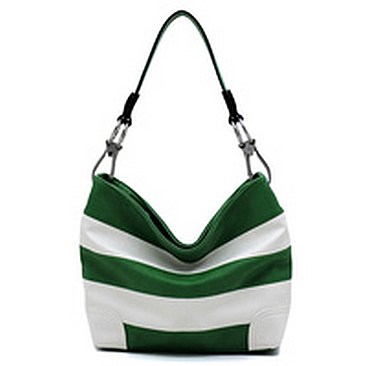 Fashion Striped Classic Bucket Bag