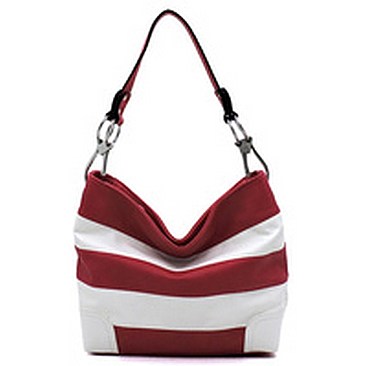Fashion Striped Classic Bucket Bag