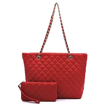 Quilted Classic Shopper 2-in-1 Tote