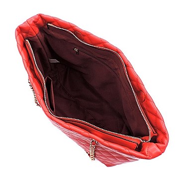 Quilted Classic Shopper 2-in-1 Tote