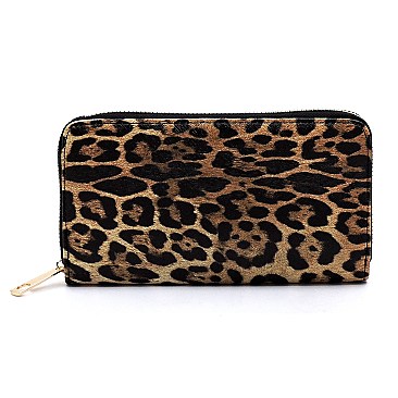 Fashion Leopard Trim 2-in-1 Shoulder Bag & Wallet Set