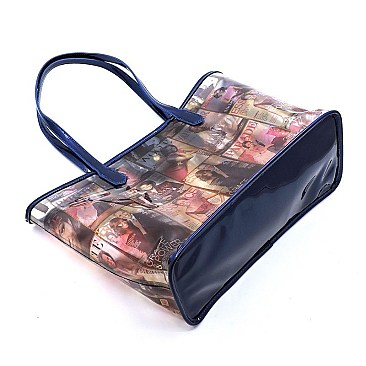 Magazine Cover Collage See Thru 3-in-1 Shopper