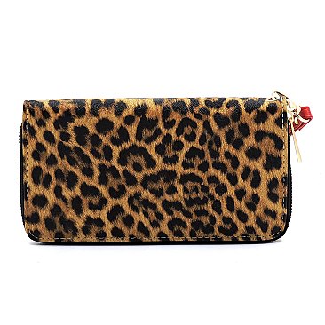 2-in-1 Leopard Zebra Colorblock Padlock Satchel