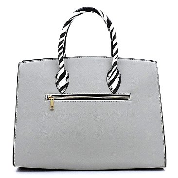 2-in-1 Leopard Zebra Colorblock Padlock Satchel