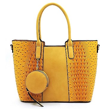 Ostrich Croc 2-in-1 Satchel