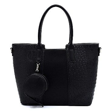 Ostrich Croc 2-in-1 Satchel