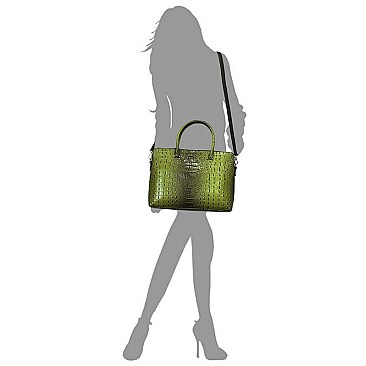 Croc Alligator Brief Bag Laptop Case