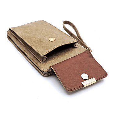 Bifold Wallet Crossbody Cell Phone Case