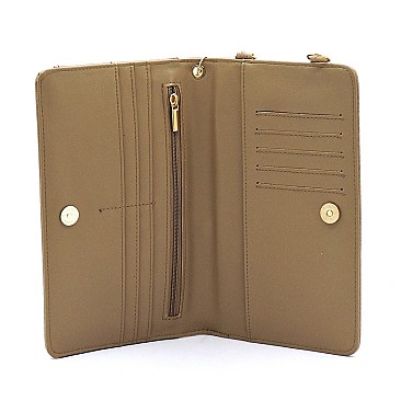 Bifold Wallet Crossbody Cell Phone Case
