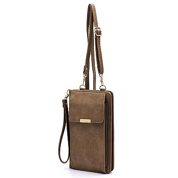 Bifold Wallet Crossbody Cell Phone Case