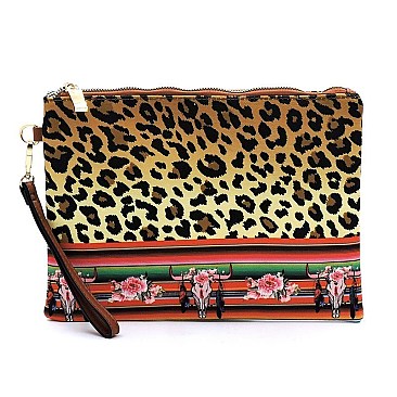 Leopard Cow Animal Flower Printed Canvas 3-in-1 Shopper