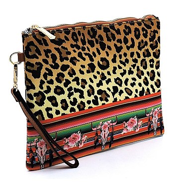 Leopard Cow Animal Flower Printed Canvas 3-in-1 Shopper
