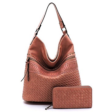 Fashion Woven 2-in-1 Shoulder Bag Hobo