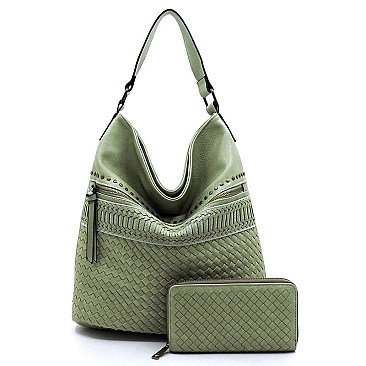 Fashion Woven 2-in-1 Shoulder Bag Hobo