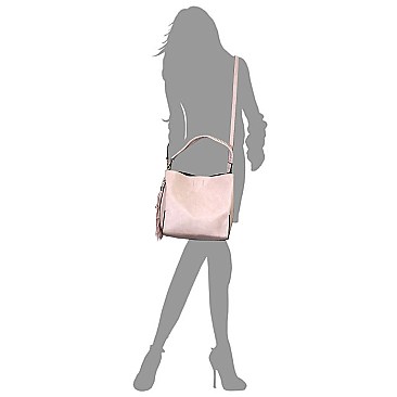 2 in 1 Tassel Accent Braided Strap Hobo