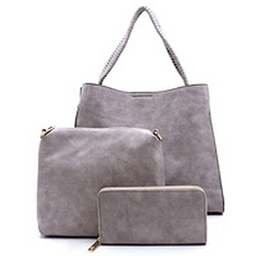 Weaved Top Handle 3-in-1 Satchel