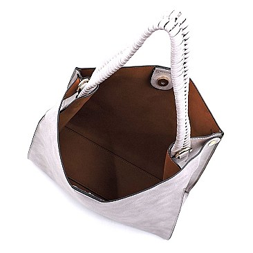 Weaved Top Handle 3-in-1 Satchel