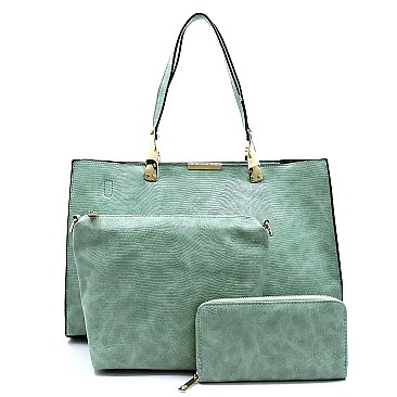 3-in-1 Python Snake Skin Satchel