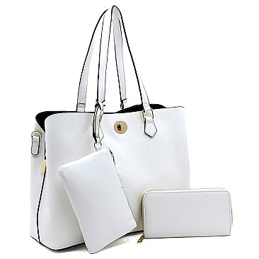 Fashion Twist Lock 3-in-1 Satchel