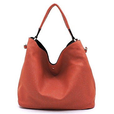 Fashion Laser Cut Perforated 2-in-1 Shoulder Bag