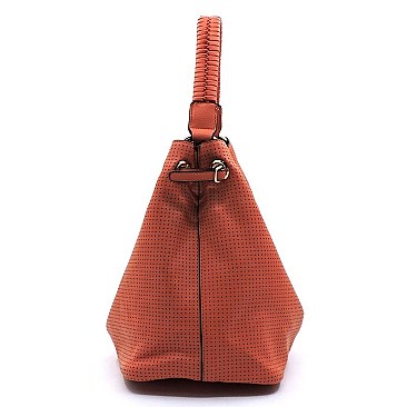 Fashion Laser Cut Perforated 2-in-1 Shoulder Bag