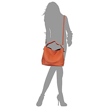 Fashion Laser Cut Perforated 2-in-1 Shoulder Bag
