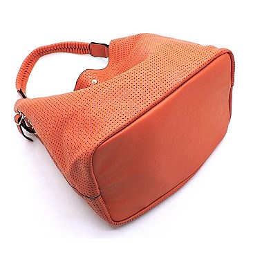 Fashion Laser Cut Perforated 2-in-1 Shoulder Bag