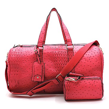 Crocodile 2-in-1 Duffel & Makeup Pouch Set