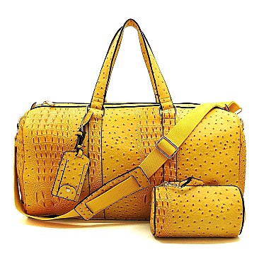 Crocodile 2-in-1 Duffel & Makeup Pouch Set