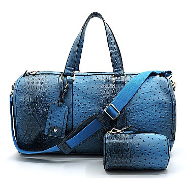 Crocodile 2-in-1 Duffel & Makeup Pouch Set