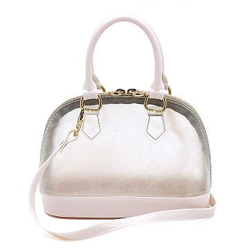 Stylish Jelly Candy See Thru Cute Dome Satchel
