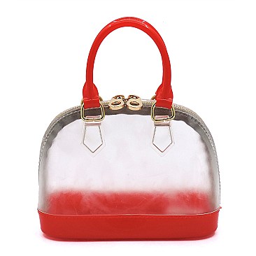 Stylish Jelly Candy See Thru Cute Dome Satchel