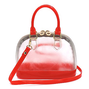 Stylish Jelly Candy See Thru Cute Dome Satchel