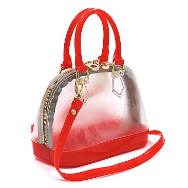 Stylish Jelly Candy See Thru Cute Dome Satchel
