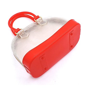 Stylish Jelly Candy See Thru Cute Dome Satchel