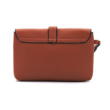 3-in-1 Geometric Stripe Satchel