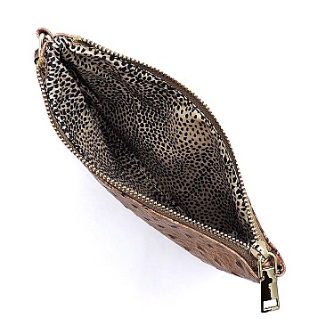 2-in-1 Ostrich Croc Shopper Set